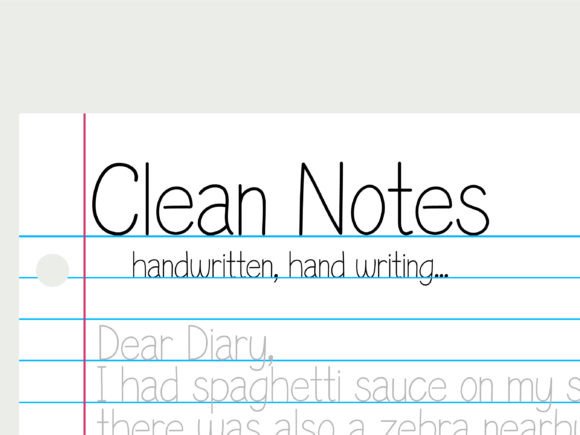 Clean Notes: The Handwritten Font That Keeps Its Cool
