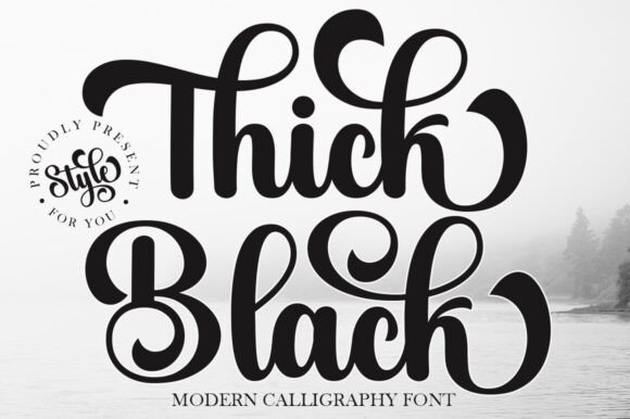 Thick Black: Where Soft Elegance Meets Bold Typography